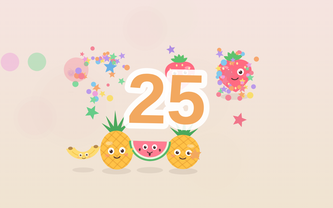 A milestone celebration showing a big friendly number